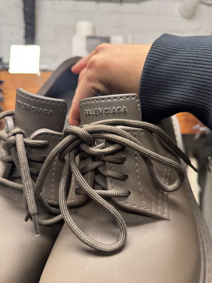 Balenciaga ‘Steriod’ Brown Oversized Derby Boots