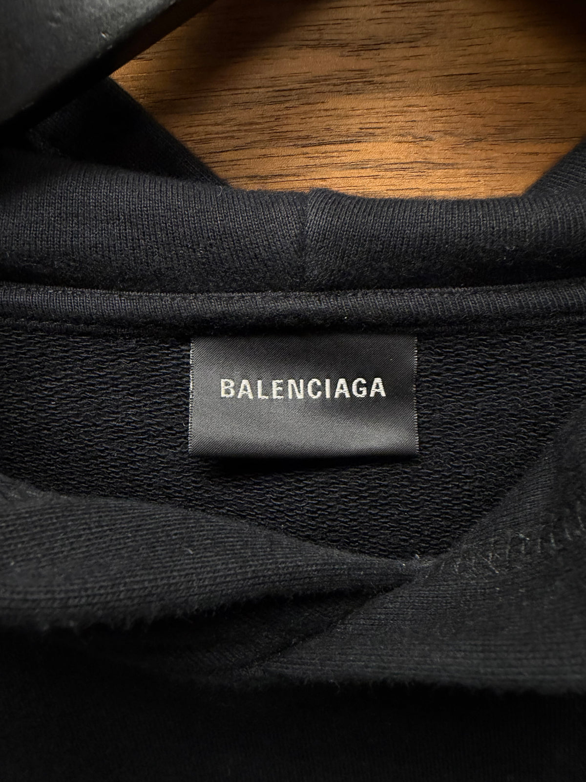 2022 Balenciaga ‘3B Logo’ Black/White Pullover Hoodie