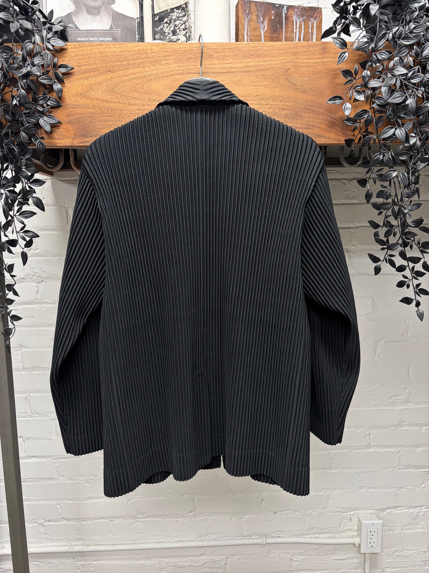 Issey Miyake Homme Plisse Pleated Black Blazer