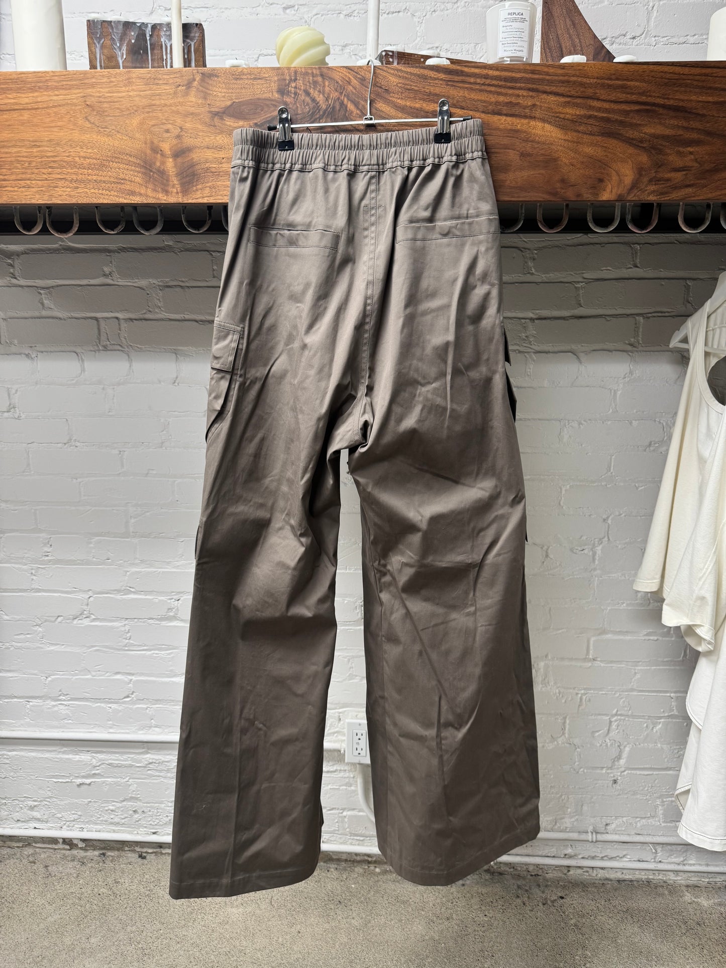 SS2025 Rick Owens ‘Hollywood’ Cargobela Dust Brown Cargo Pants