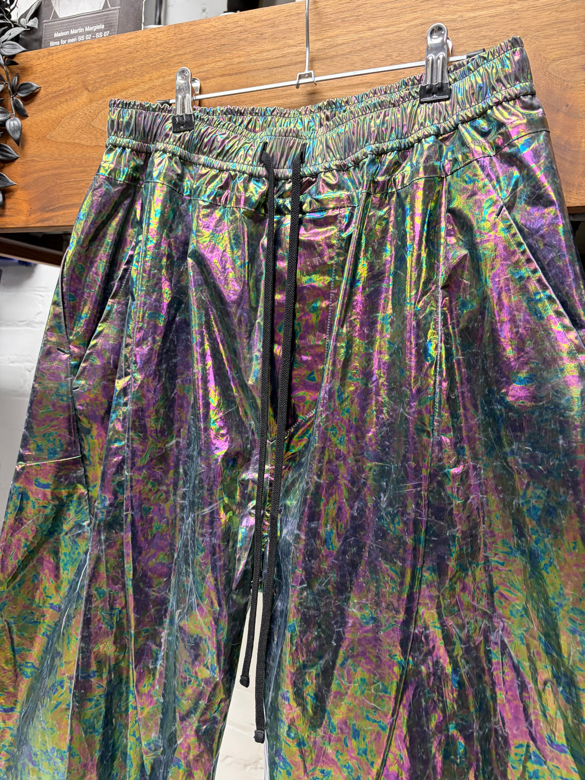 AW2024 Julius ‘Coated Cotton Taffeta’ Oil Spill J-Cut Pants