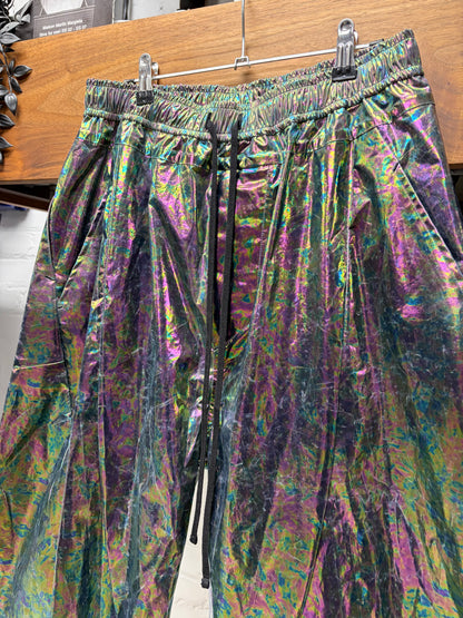AW2024 Julius ‘Coated Cotton Taffeta’ Oil Spill J-Cut Pants