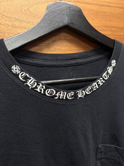 Chrome Hearts ‘Scroll Neck’ Black ‘Fuck You’ Short Sleeve Shirt