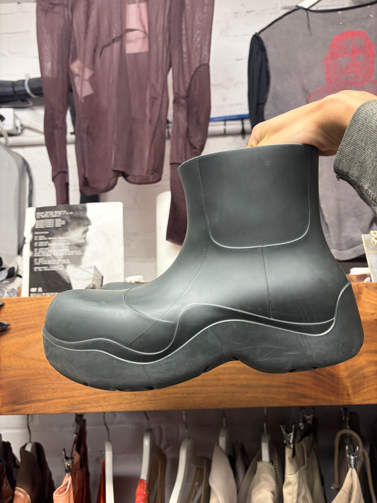Bottega Veneta ‘Puddle’ Black Rubber Boots