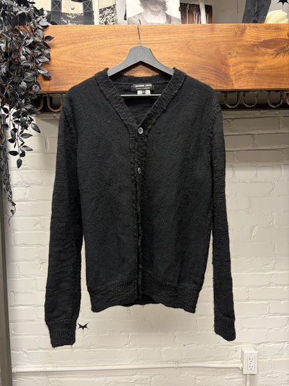 2023 Comme Des Garçons Homme Deux Black Wool Cardigan