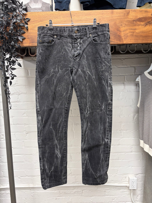 2015 Saint Laurent by Hedi Slimane ‘Stone Wash’ Grey D02 Skinny Jeans