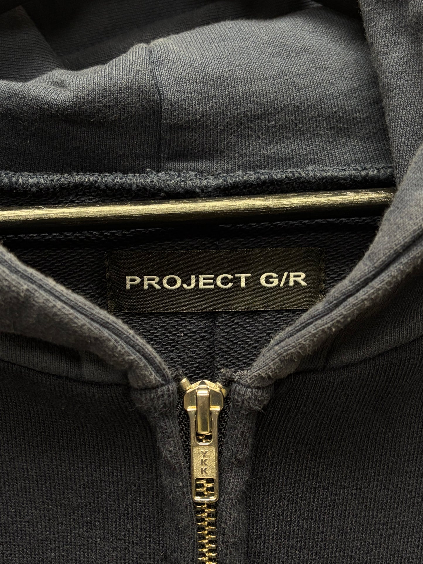 Project G/R ‘U.S. Navy’ Distressed Blue Zip-Up Hoodie