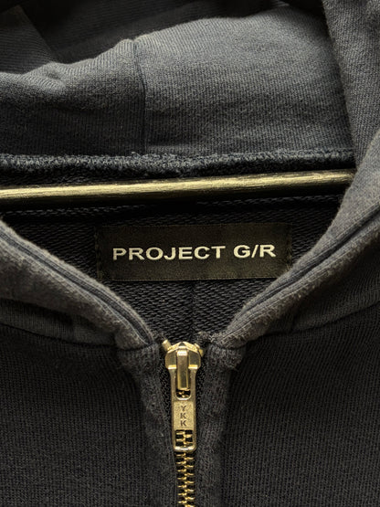 Project G/R ‘U.S. Navy’ Distressed Blue Zip-Up Hoodie