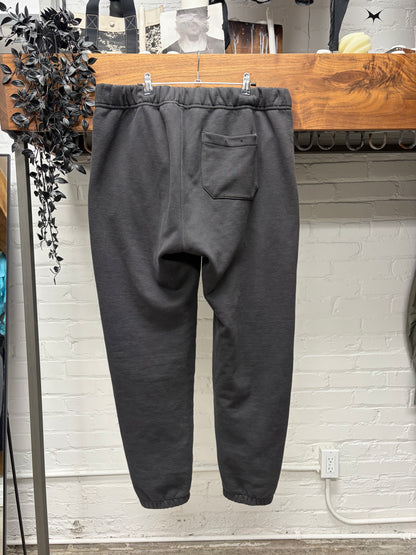 Chrome Hearts ‘Paperjam’ Black Cemetery Leather Cross Patch Sweatpants