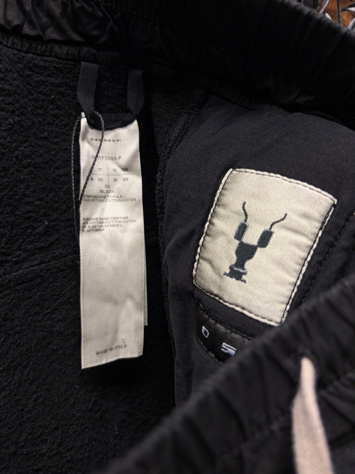 Rick Owens DRKSHDW Black Drop Crotch Drawstring Sweatpants