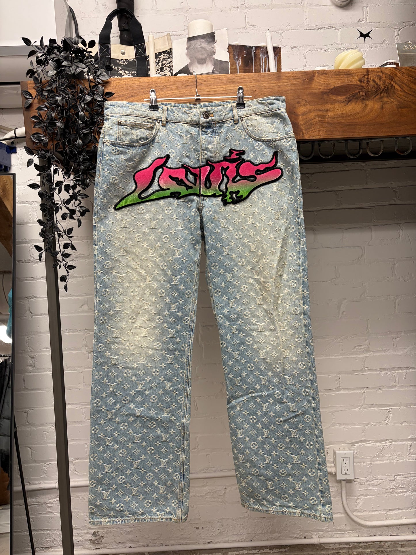 SS2022 Louis Vuitton by Virgil Abloh ‘Graffiti’ Monogram Blue Denim