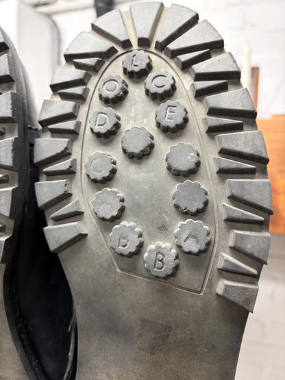 2000s Dolce & Gabbana Buckle Strap Closure Leather Combat Boots