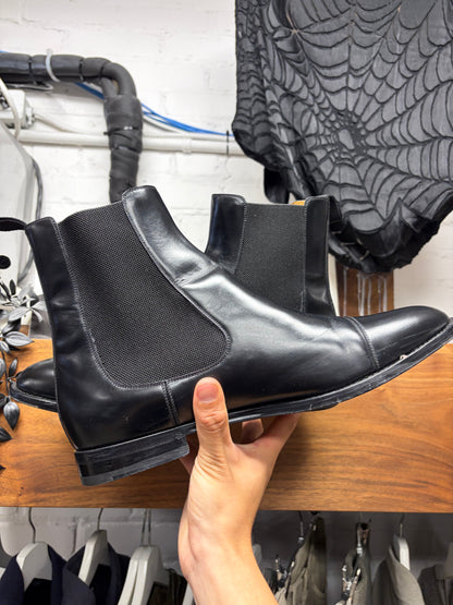 Gucci by Demna Black Patent Leather Chelsea Boots