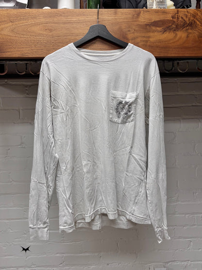 Chrome Hearts White ‘Horseshoe Logo’ Long Sleeve Shirt
