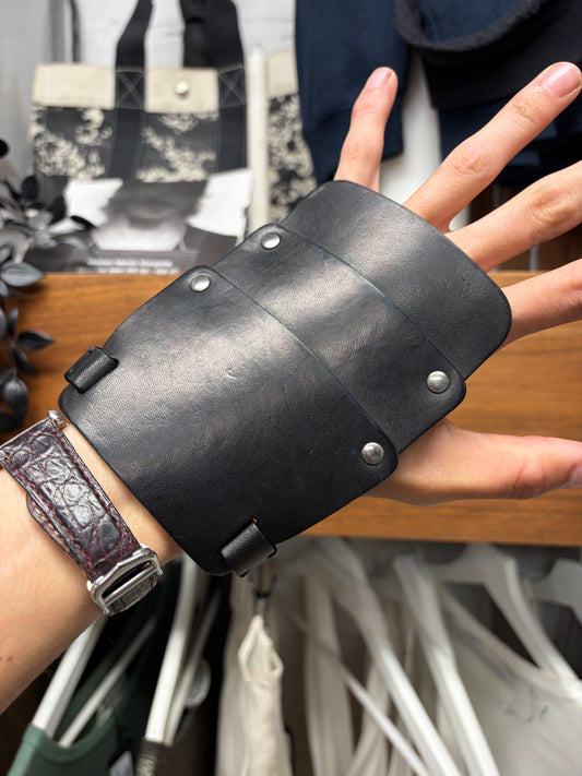 Neil Barrett ‘Armour Plating’ 3 Tiered Leather Bracelet