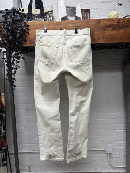 Vintage Helmut Lang ‘Painter’ White Bootcut Denim