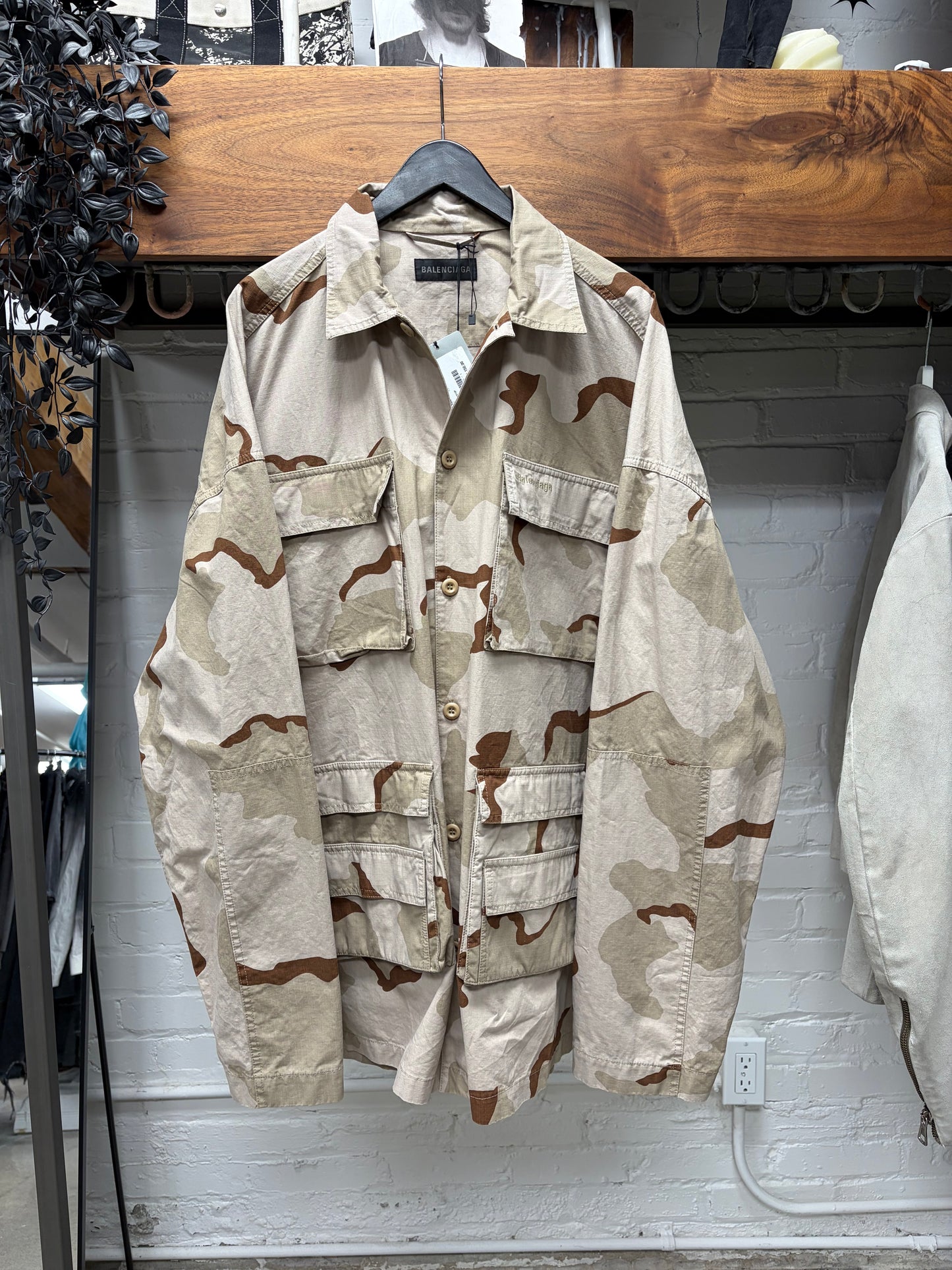 Balenciaga Military Inspired Desert Camouflage Field Jacket