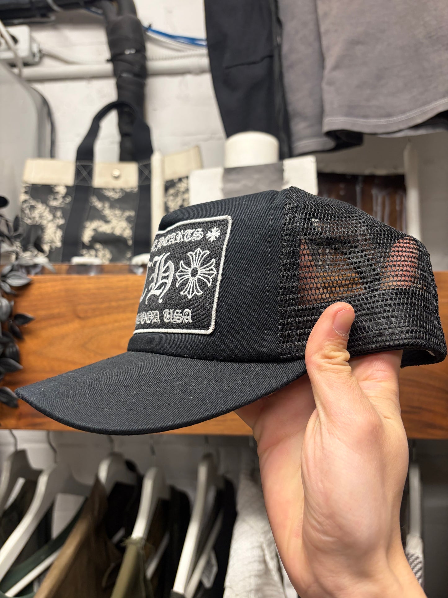 Chrome Hearts ‘Hollywood’ Store Exclusive Black Trucker Hat