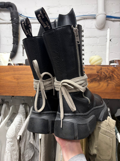 Rick Owens x Doc Martens ‘1918 DMXL’ Calf Length Leather Boots