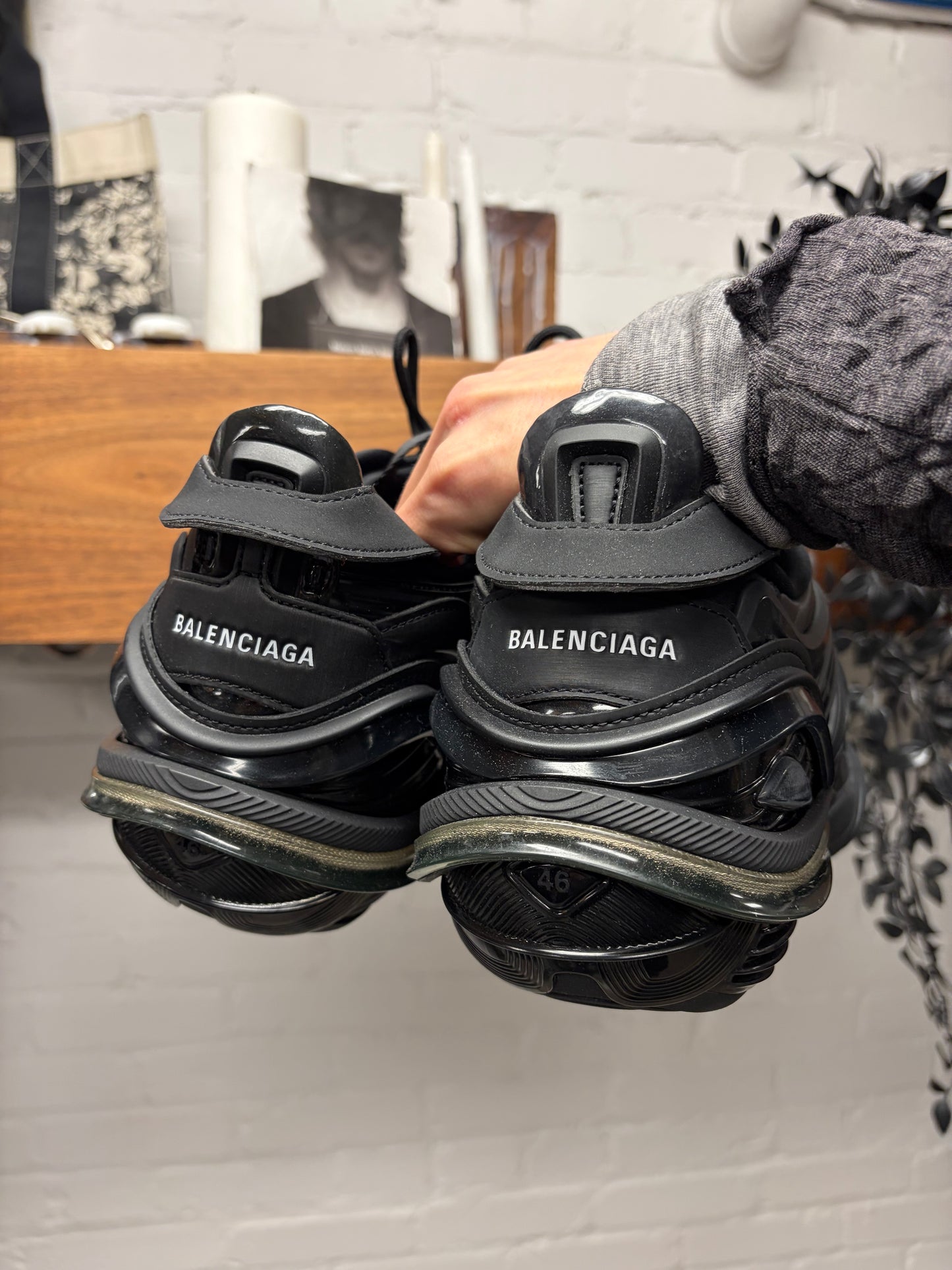 Balenciaga ‘Tyrex’ Black/Black Low Top Athletic Sneakers