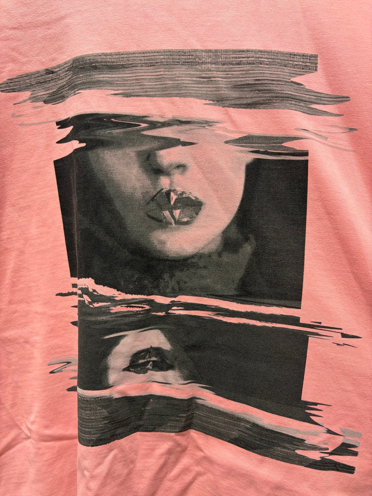 SS2019 Maison Margiela ‘Silhouette’ Faded Pink Graphic T-Shirt