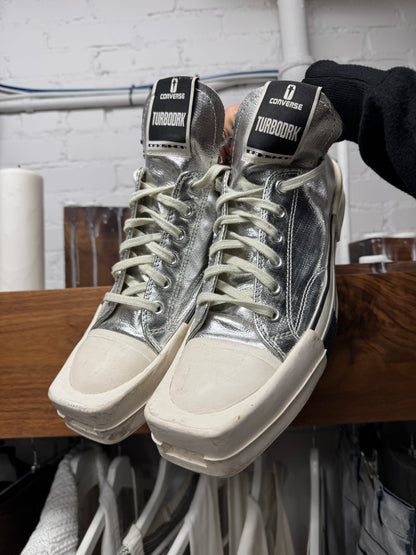 Rick Owens x Converse ‘TURBODRK’ Silver Square Toe Sneakers