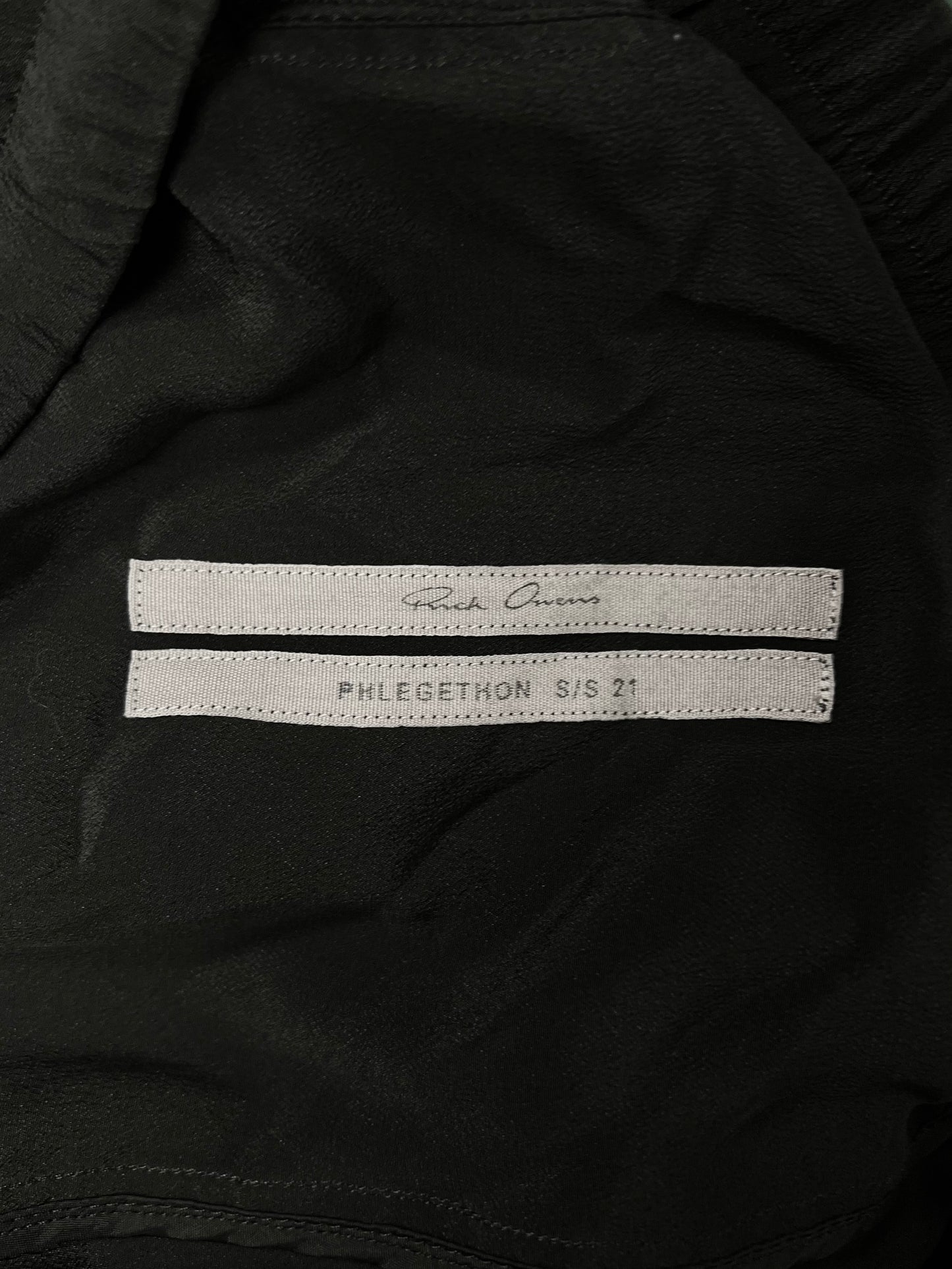 SS2021 Rick Owens ‘Phlegethon’ 3/4 Length Drop Crotch Pod Shorts