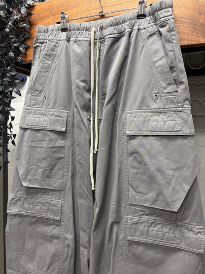 Rick Owens Stone Grey ‘CargoBela’ Wide Leg Pants
