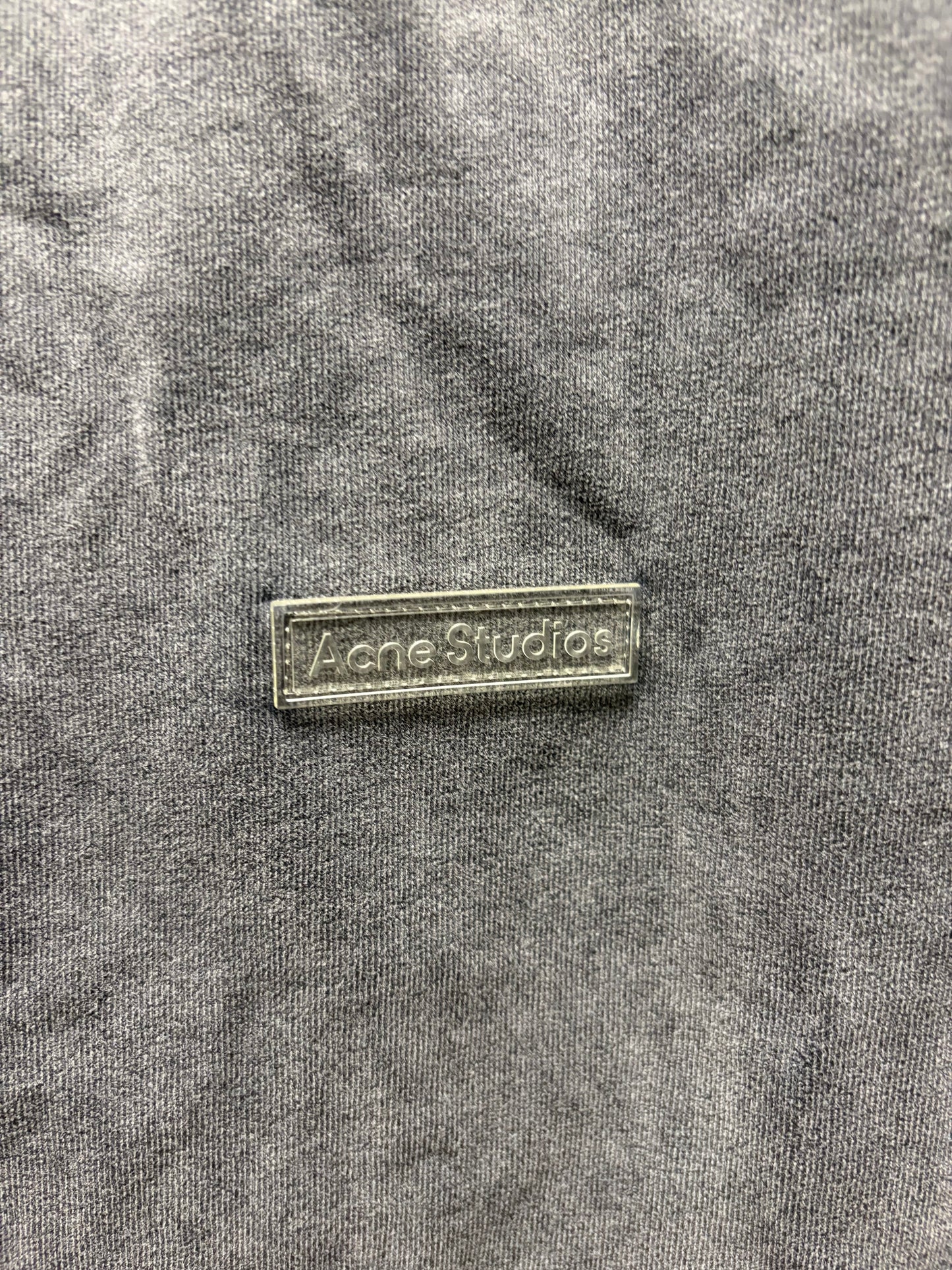 Acne Studios ‘Patch Logo’ Stone Washed Grey Oversized T-Shirt