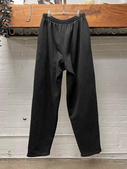 2021 Balenciaga Relaxed Fit Heavyweight Black Cotton Sweatpants