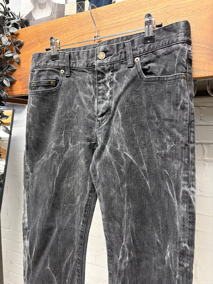 2015 Saint Laurent by Hedi Slimane ‘Stone Wash’ Grey D02 Skinny Jeans