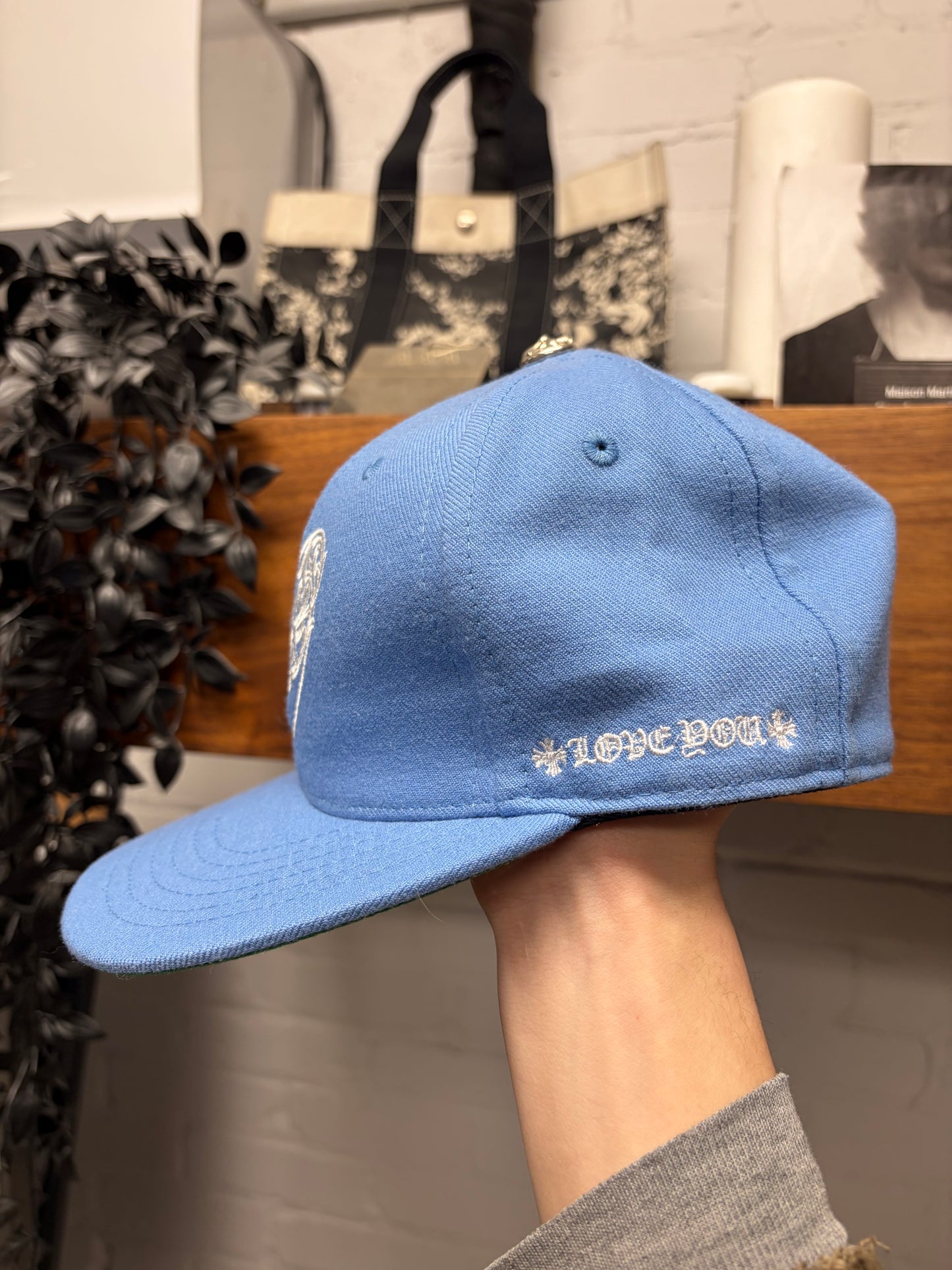 Chrome Hearts ‘Love You’ Vine Heart Blue Fitted Hat