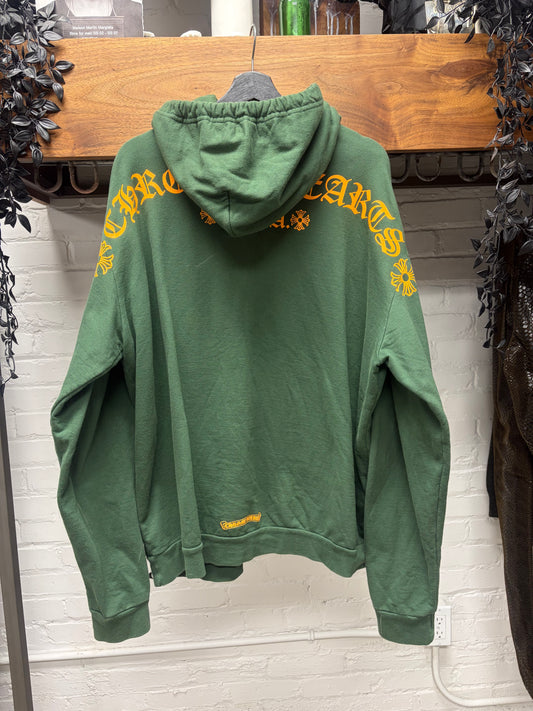 Chrome Hearts ‘T-Bar Logo’ Green/Yellow Pullover Hoodie