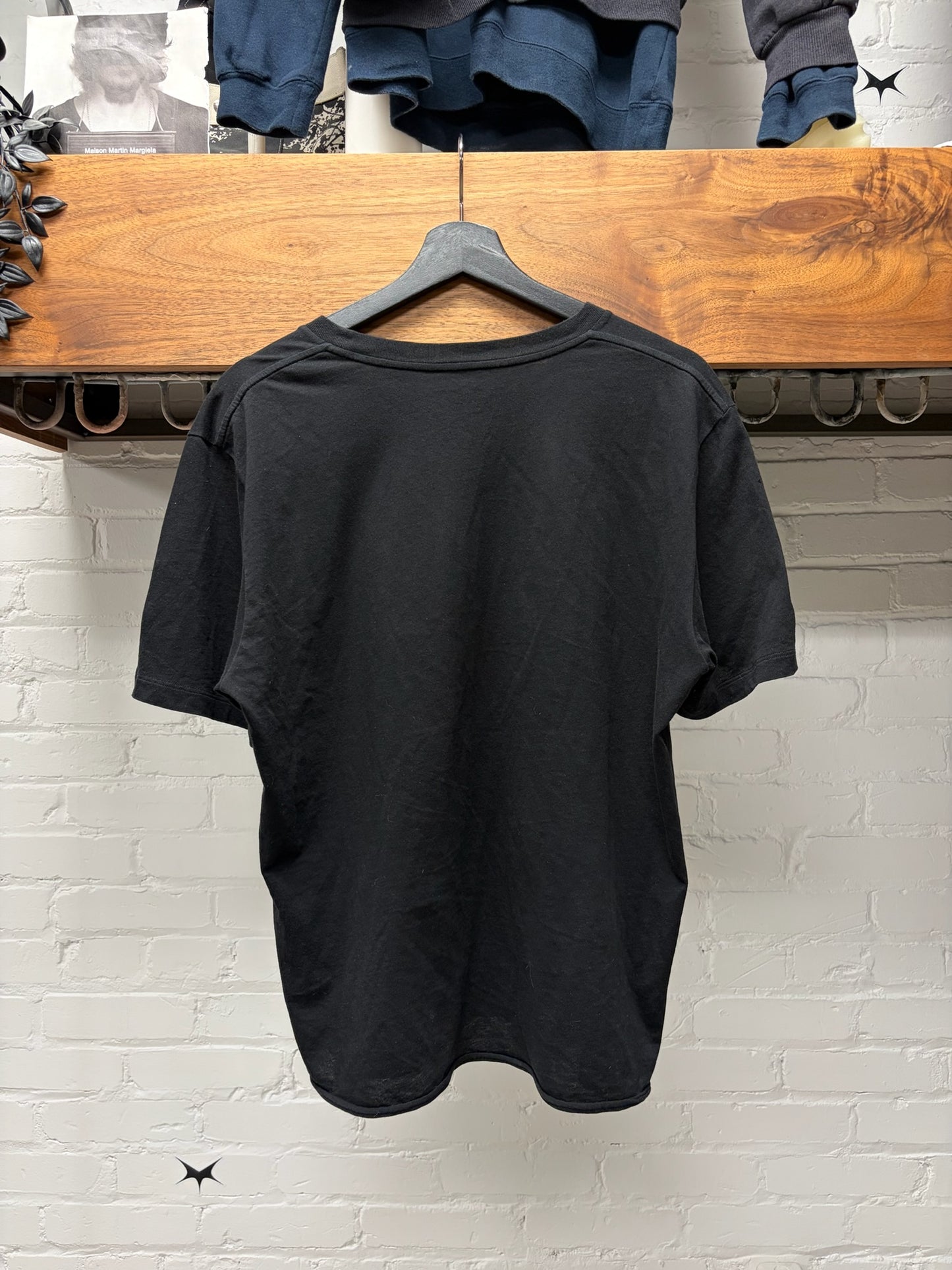 2017 Saint Laurent ‘Slow Kissing’ Black Cropped Fit Cotton T-Shirt