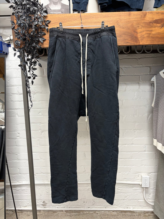 Rick Owens ‘Berlin’ Black Cotton Drawstring Sweatpants