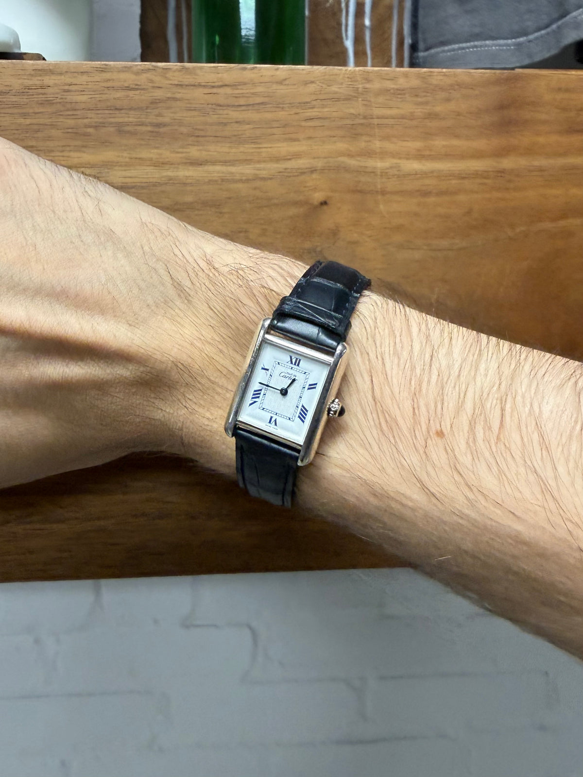 Cartier Tank Must De Roman Dial Re 690006 Sapphire Watch