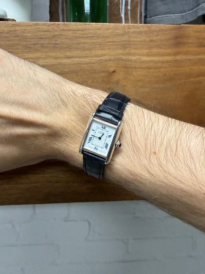Cartier Tank Must De Roman Dial Re 690006 Sapphire Watch