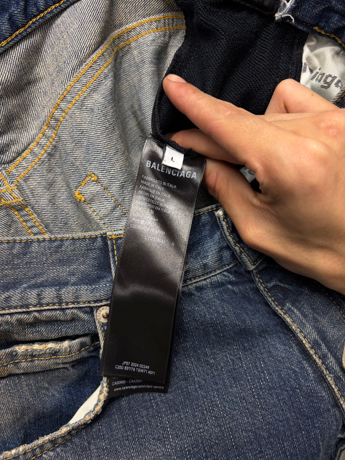 AW2025 Balenciaga ‘Cut Up’ Blue Tracksuit Hybrid Denim