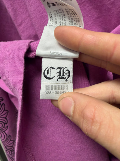 Chrome Hearts x Matty Boy ‘Spider Web’ Purple Floral Cross Long Sleeve Shirt