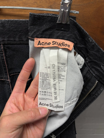 Acne Studios ‘2022’ Vintage Black Flared Leg Denim