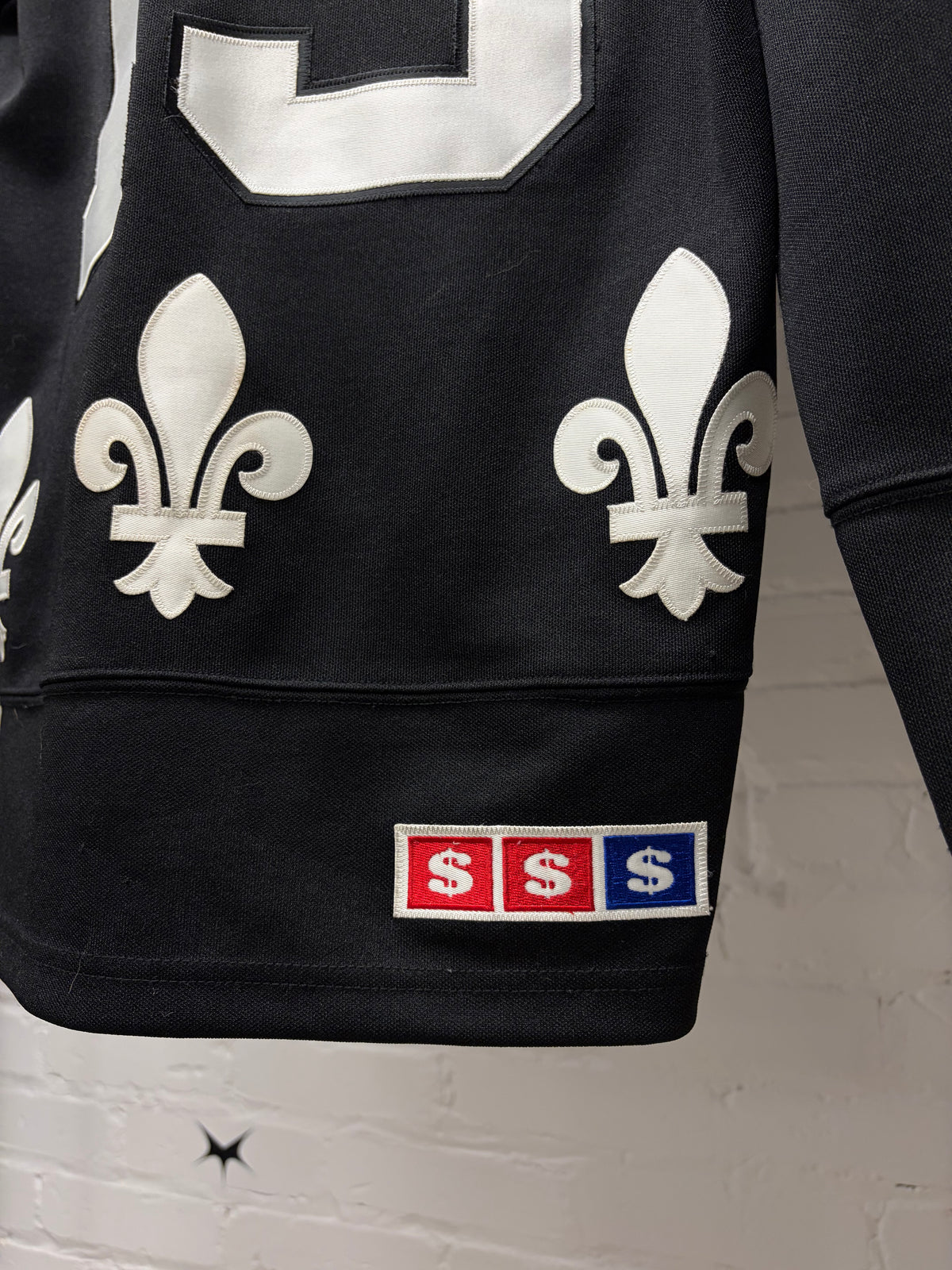AW2013 Supreme ‘Fleur de Lis’ Black/White Hockey Jersey