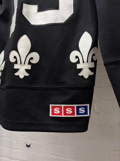 AW2013 Supreme ‘Fleur de Lis’ Black/White Hockey Jersey