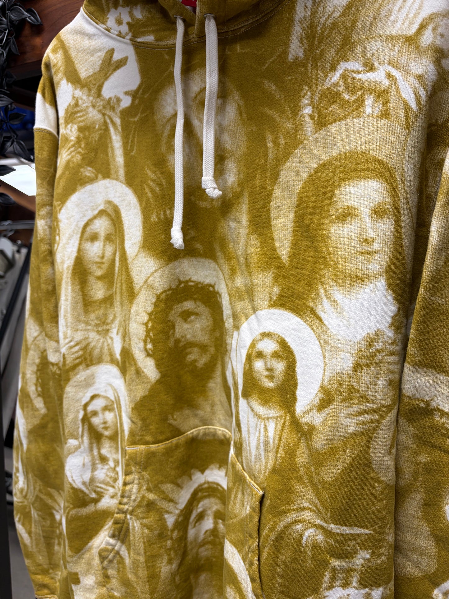 Supreme ‘Jesus & Mary’ Gold/White Hoodie