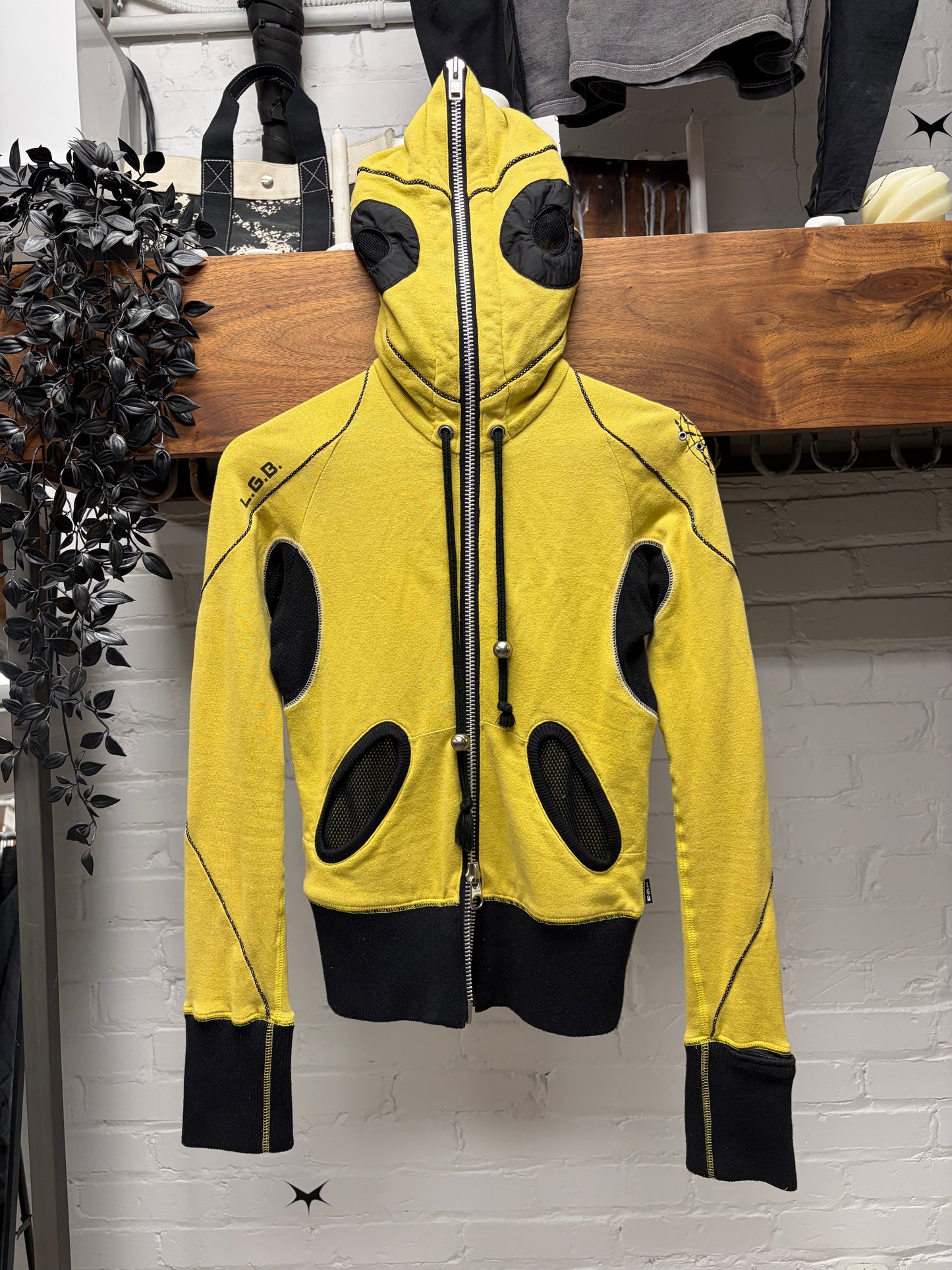 L.G.B. ‘Spider’ Black/Yellow Boxing Zip-Up Hoodie
