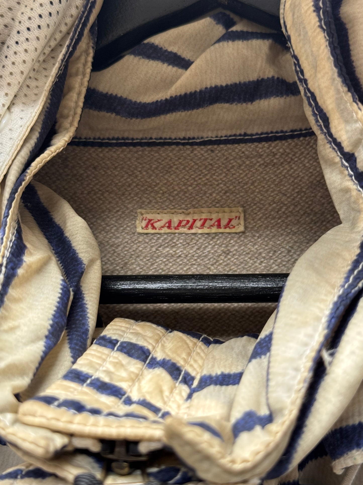 Kapital Striped Packable Hood Vest