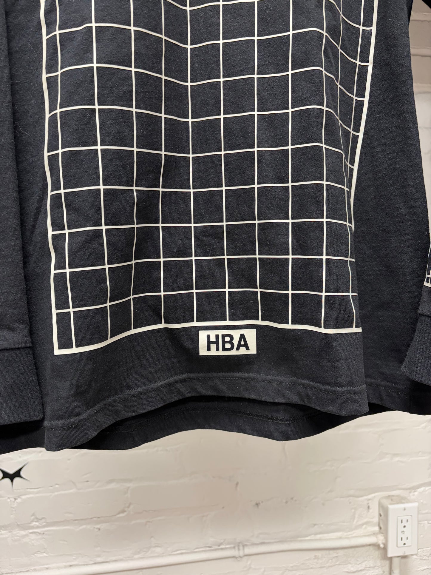 Hood by Air ‘Gridline’ Black/White Long Sleeve Shirt