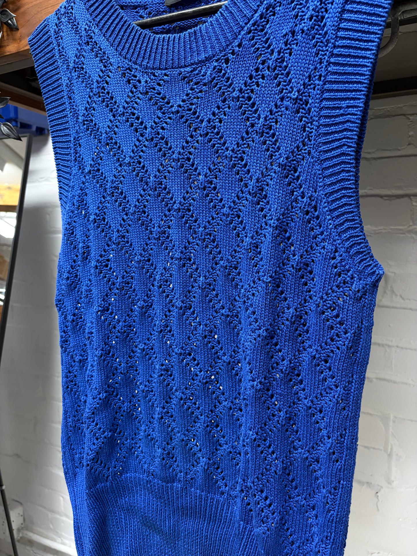 Raf Simons Knit Blue Sleeveless Sweater