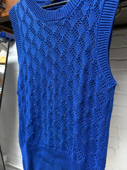 Raf Simons Knit Blue Sleeveless Sweater