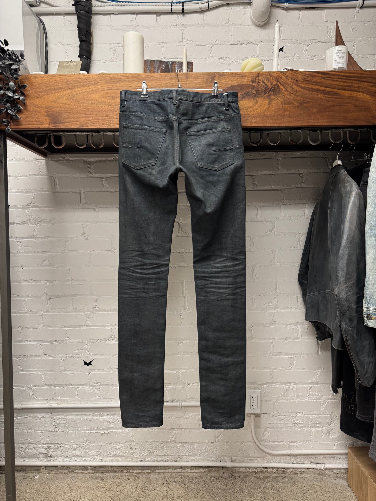 Dior Homme ‘Waxed Black’ Unaltered Skinny Denim
