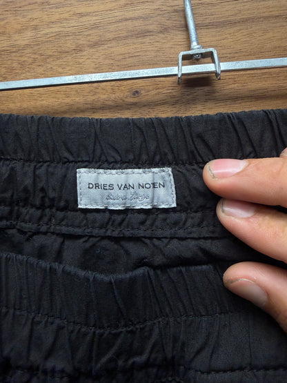 SS2023 Dries Van Noten ‘Loose Fit’ Black Cotton Cargo Pants